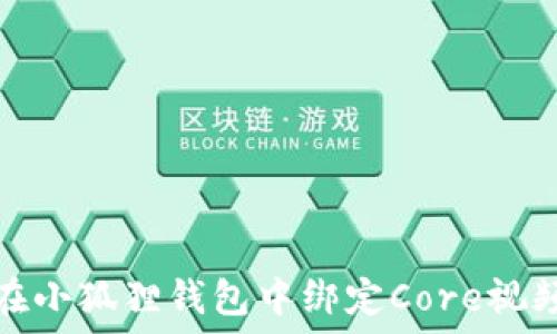   
如何在小狐狸钱包中绑定Core视频教程