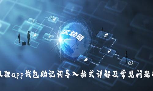 小狐狸app钱包助记词导入格式详解及常见问题解答