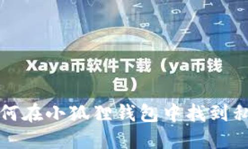 如何在小狐狸钱包中找到私钥